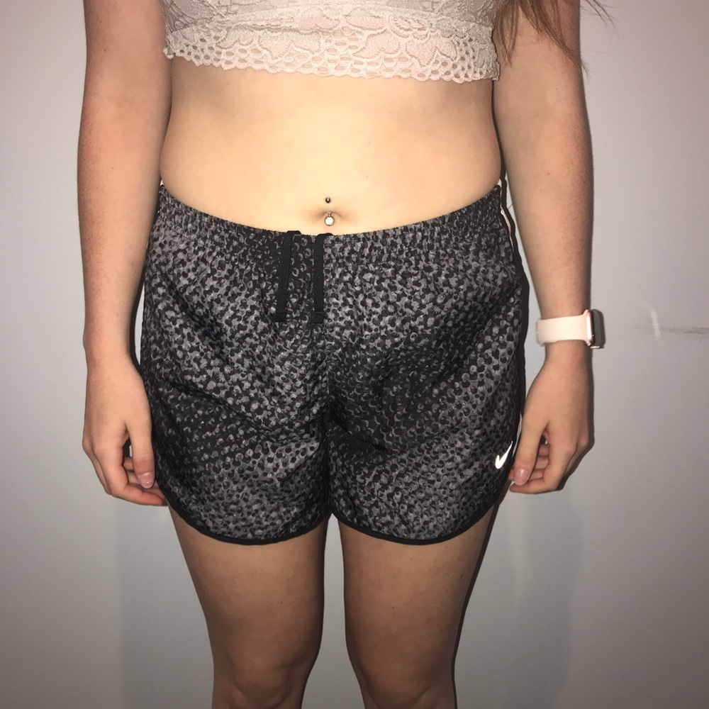 Black and White Patterned Nike Shorts